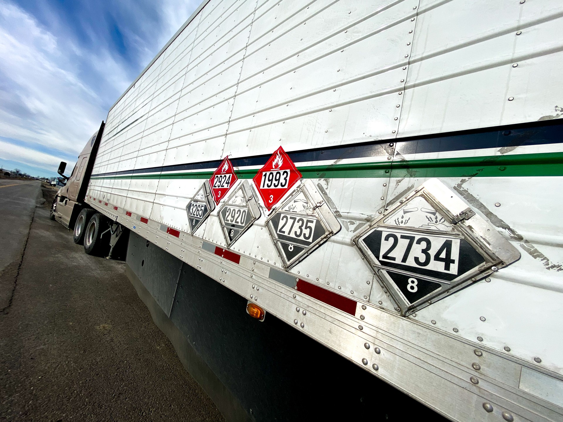 Semi-truck Hauling Hazardous Materials